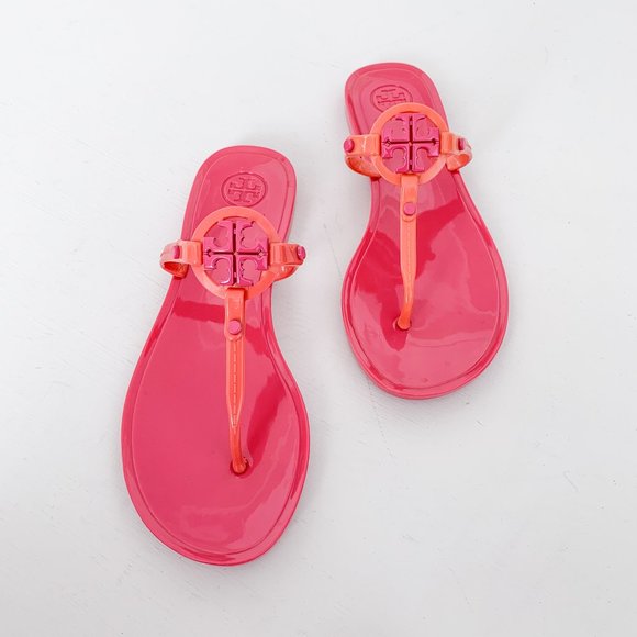 tory burch mini miller clear jelly sandals